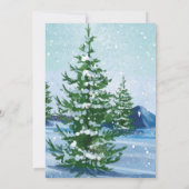 Winter Woodland Baby Douche uitnodigingen (Achterkant)