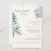 Winter Woodland Baby it's Cold Baby Shower II Kaart (Voorkant)