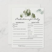 Winter Woodland Baby Predication Kaart (Voorkant / Achterkant)