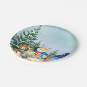 Winter Woodland Baby shower 7" Bord (Gekanteld)