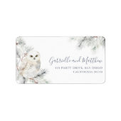 Winter Woodland Baby Shower Address Etiket (Voorkant)