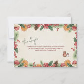 Winter Woodland Baby Shower Bedankkaart (Voorkant)