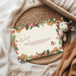 Winter Woodland Baby Shower Bedankkaart