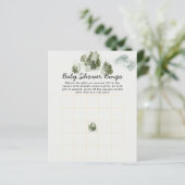 Winter Woodland Baby Shower Bingo Spel (Staand voorkant)