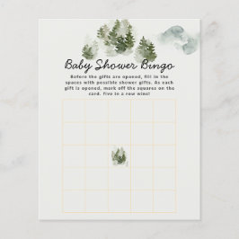 Winter Woodland Baby Shower Bingo Spel