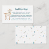 Winter Woodland Baby shower Books for Baby Card Informatiekaartje (Voorkant / Achterkant)