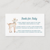 Winter Woodland Baby shower Books for Baby Card Informatiekaartje (Voorkant)