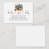 Winter Woodland Baby shower Books for Baby Informatiekaartje (Voorkant / Achterkant)