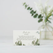 Winter Woodland Baby shower Books for Baby Informatiekaartje (Staand voorkant)