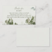 Winter Woodland Baby shower Books for Baby Informatiekaartje (Voorkant / Achterkant)