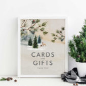 Winter Woodland Baby shower Cards en Gifts Poster
