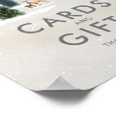 Winter Woodland Baby shower Cards en Gifts Poster (Hoek)