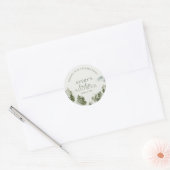 Winter Woodland Baby shower Classic Round Sticker (Envelop)