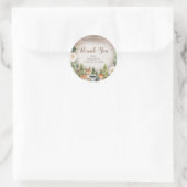 Winter Woodland Baby shower Dank je wel Sticker (Tas)