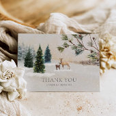 Winter Woodland Baby shower Dank u Bedankkaart