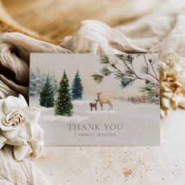 Winter Woodland Baby shower Dank u Bedankkaart