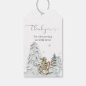Winter Woodland Baby shower dank u Cadeaulabel (Achterkant)