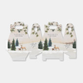 Winter Woodland Baby shower Favor Box Bedankdoosjes (Uitgevouwen)