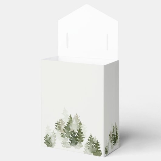 Winter Woodland Baby shower Favor Box Bedankdoosjes (Geopend)