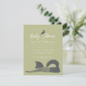 Winter Woodland Baby shower Invite Kaart (Staand voorkant)