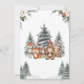 Winter Woodland Baby shower Kaart (Achterkant)