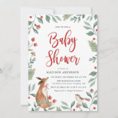 Winter Woodland | Baby Shower Kaart (Voorkant)