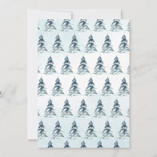 Winter Woodland Baby shower Kaart (Achterkant)