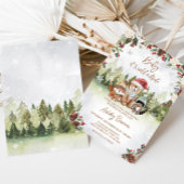 Winter Woodland Baby shower Kaart