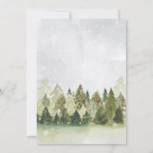 Winter Woodland Baby shower Kaart (Achterkant)