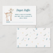 Winter Woodland Baby shower Luier Raffle Kaart (Voorkant / Achterkant)