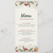 Winter Woodland Baby Shower Menu (Voorkant)