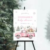 Winter Woodland Baby shower Welkomstbord Poster