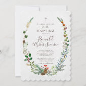 Winter Woodland Baptism-uitnodiging Kaart (Voorkant)