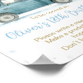 Winter Woodland Birthday Time Capsule Sign Poster (Hoek)