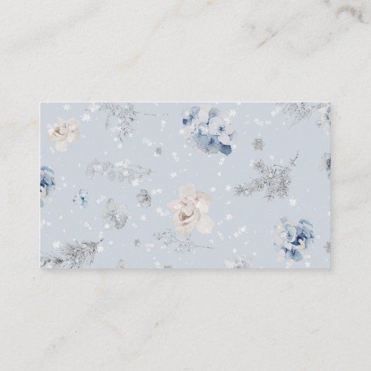 Winter woodland blauw hert luier loterij ticket informatiekaartje (Achterkant)