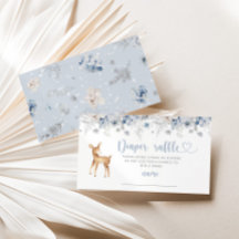 Winter woodland blauw hert luier loterij ticket