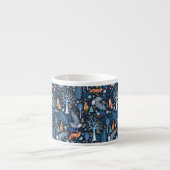 Winter Woodland Blue/Gold ID785 Espresso Kop (Voorkant)