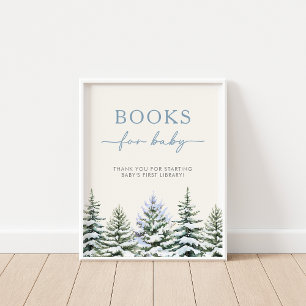 Winter Woodland Boeken voor Baby Sign Poster