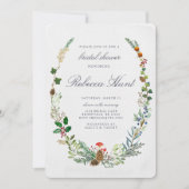 Winter Woodland Bruids Douche Uitnodiging (Voorkant)