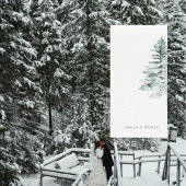 Winter Woodland bruiloft gepersonaliseerd Servet