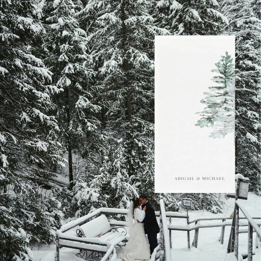 Winter Woodland bruiloft gepersonaliseerd Servet