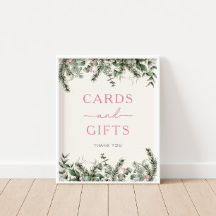 Winter Woodland Cards & Gifts Sign Poster