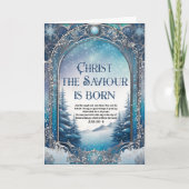 Winter Woodland Christian Bible Verse Christmas Feestdagen Kaart (Voorkant)