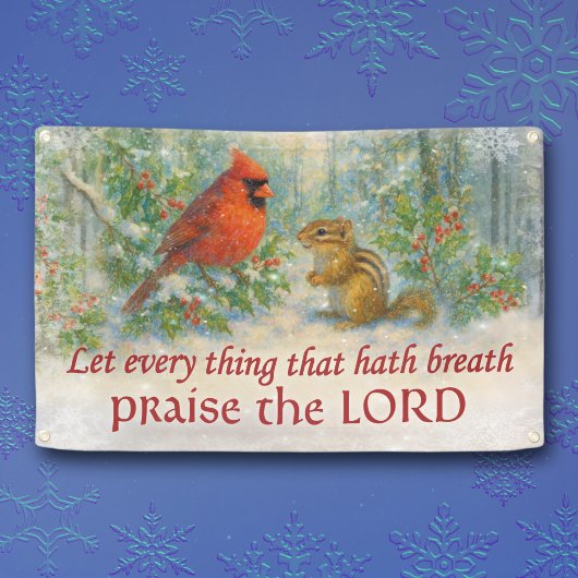 Winter Woodland Christian Church Scripture Spandoek
