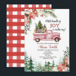 Winter Woodland Christmas baby shower uitnodiging<br><div class="desc">Winter woodland Kerstmeisje baby shower uitnodiging ideaal voor baby shower feest.</div>