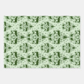 Winter Woodland Damask w / rendieren en sparren Inpakpapier Vel (Voorkant)