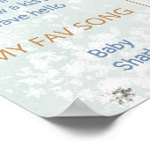 Winter Woodland Dee Eerste Verjaardagsfeestmijlpaa Poster (Hoek)