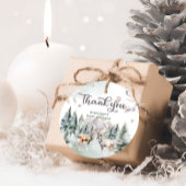Winter Woodland Deer Baby shower Bedankt Bedankjes Labels