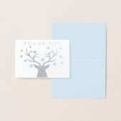 Winter Woodland Deer Baby shower Dank u Kaarten (Display)