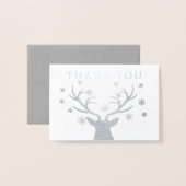Winter Woodland Deer Baby shower Dank u Kaarten (Voorkant met envelop)
